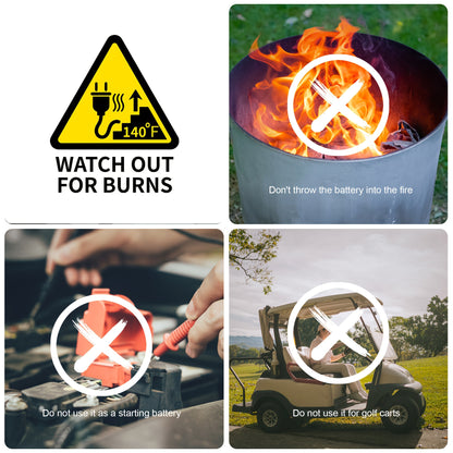 Lithium Accu – LiFePO4 Batterij – Elektrische Accu – Camper Accu – Boot Accu – 12V 100Ah – 100A BMS Bescherming – 1280W Hoog Vermogen – 6000 Levensduur Cycli
