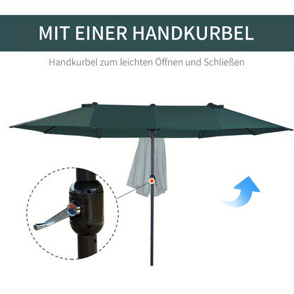 Parasol – Zweefparasol – Stokparasol – Tuinparasol – Balkonparasol – 2,7 Meter Diameter – Polyester Doek – Kruisvoet Met Tegengewicht