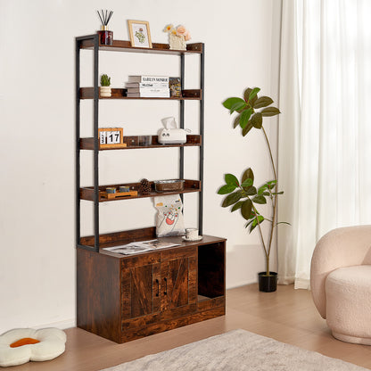 Kattenbak Kast – Kattenbak Meubel – Kattenbak Oplossing – Kattenbak Verstopper – Kattenbak Kabinet – Houten Kast Met Opbergruimte – Ventilatie En Krabmateriaal – Draagvermogen 68 Kg