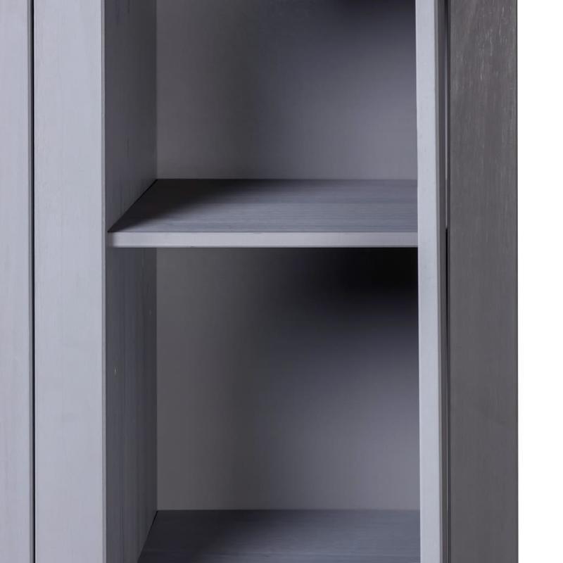 Kledingkast – Garderobekast – Opbergkast – Kasten – Zweefdeurkast – Grijs Dennenhout – Ruimtebesparend Compact – Duurzaam & Weerbestendig