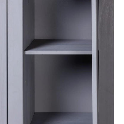 Kledingkast – Garderobekast – Opbergkast – Kasten – Zweefdeurkast – Grijs Dennenhout – Ruimtebesparend Compact – Duurzaam & Weerbestendig