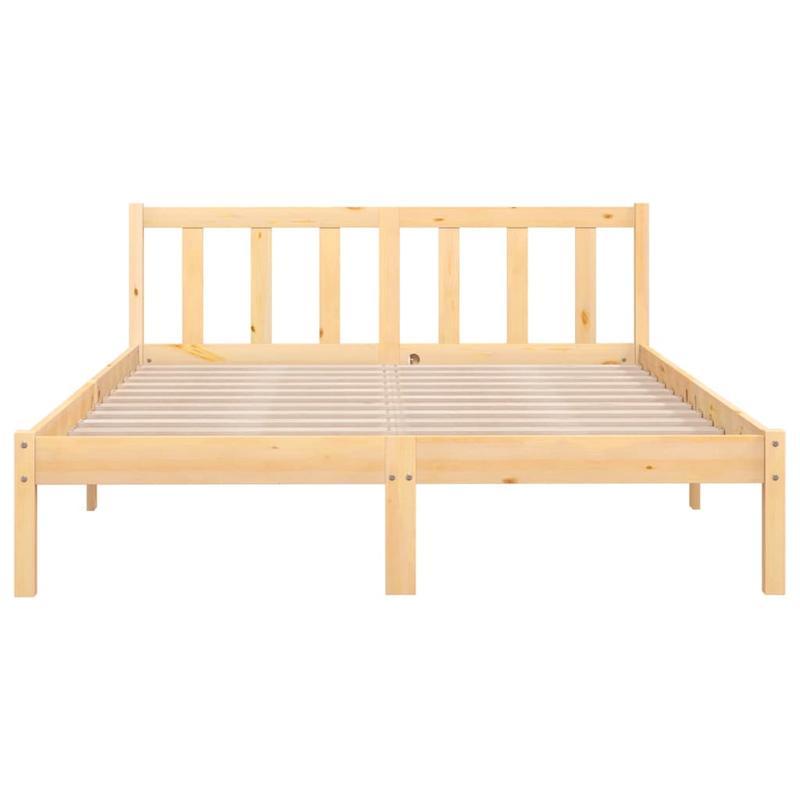 Bedframe – Bedbodem – Slaapbank – Ledikant – Bedombouw – Klein Tweepersoonsbed 120x190 cm – Stevige Constructie – Eenvoudige Montage – Classic Design – Bruin