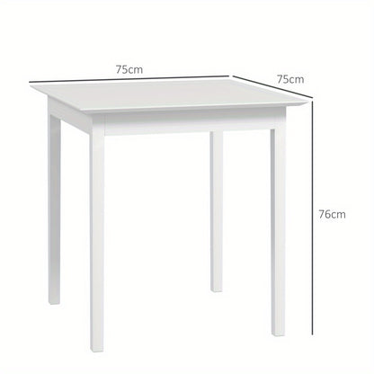 Eettafel – Keukentafel – Tafel – Eetkamertafel – Vierkante tafel – Wit – 75x75x76 cm – Modern Minimalistisch Design