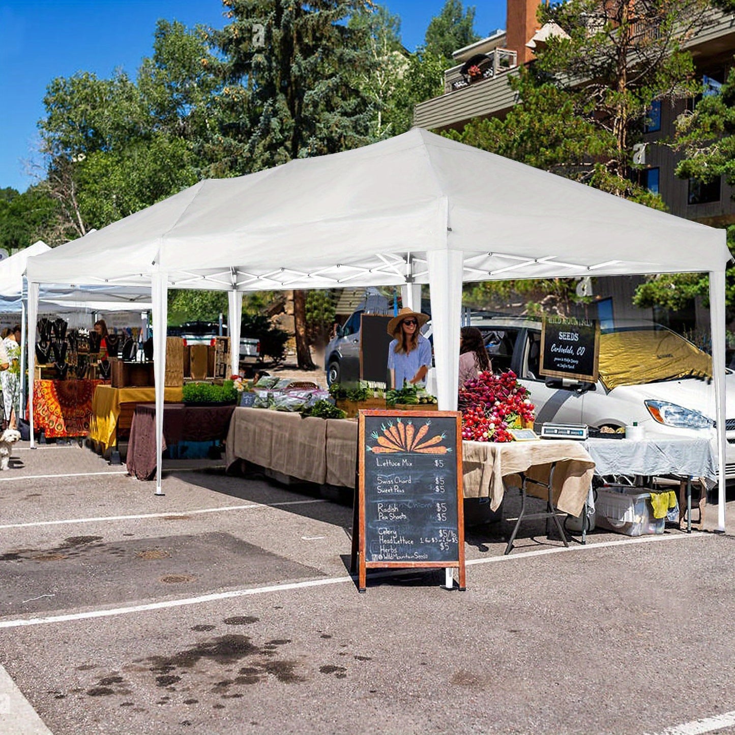 Pop-up Partytent – Vouwtent – Canopy Tent – Zonnescherm – Pavillon – 3x6 Meter – Waterdicht Met UPF 50+ Bescherming – 6 Afneembare Zijwanden