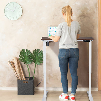 Elektrisch Tafelonderstel – Verstelbaar Bureau Onderstel – Zit-sta Bureauframe – Ergonomisch Bureau Onderstel – Wit – Hoogte 71-121 cm – Geheugenfunctie & Postuurherinnering