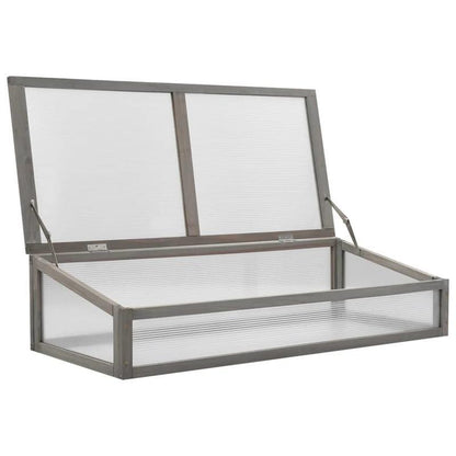 Kweekkas – Tuinkas – Broeikas – Plantenkas – Kweekbak – Verhoogde Plantenbak 110x54x120 cm – Massief Vurenhout – Transparante Kasafdekking Met Opbergplank