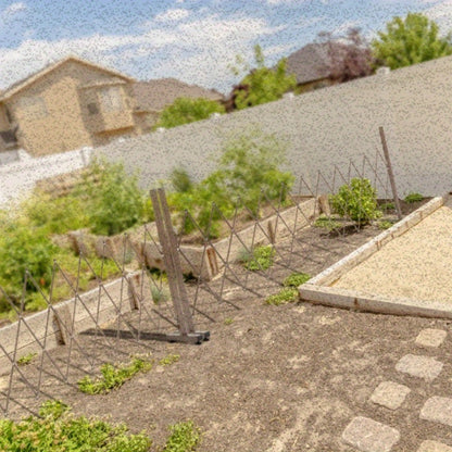 Verstelbare Hekkenbarrière – Tuinafscheiding – Veiligheidshek – Uitbreidbaar Hek – Balkonhek – Aluminium Frame – Verstelbare Breedte 35-300 cm – Hoogte 103,5 cm