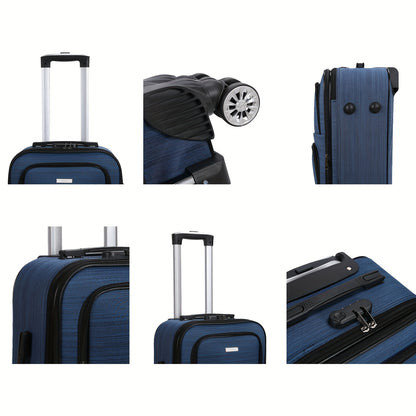 Kofferset – Reiskoffers – Trolley – Spinner Koffers – Bagageset Zwart – TSA Cijferslot – 20% Uitbreidbaar – 360° Zwenkwielen – Verstelbare Trekstang – Oxford Polyester Hardcase