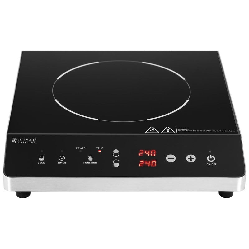 Inductiekookplaat – Inductieplaat – Elektrische Kookplaat – Inbouwkookplaat – Vrijstaande Kookplaat – 2 Kookzones 22 cm – 1800W Vermogen – LED Display