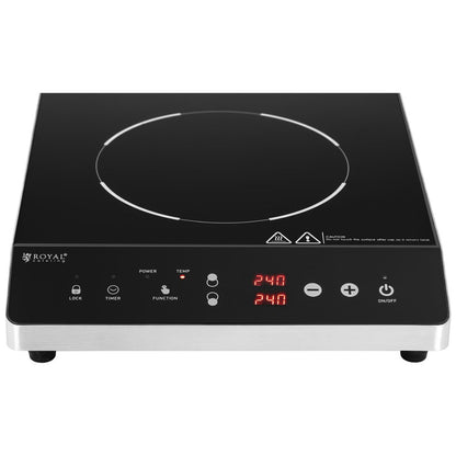 Inductiekookplaat – Inductieplaat – Elektrische Kookplaat – Inbouwkookplaat – Vrijstaande Kookplaat – 2 Kookzones 22 cm – 1800W Vermogen – LED Display