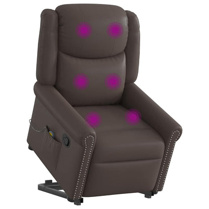 Sta-fauteuil – Sta-op Fauteuil – Elektrische Relaxstoel – Verstelbare Lounge Stoel – Handmatig Verstelbaar – Kunstleer – Liftfunctie – Comfortabele Polyester Vulling