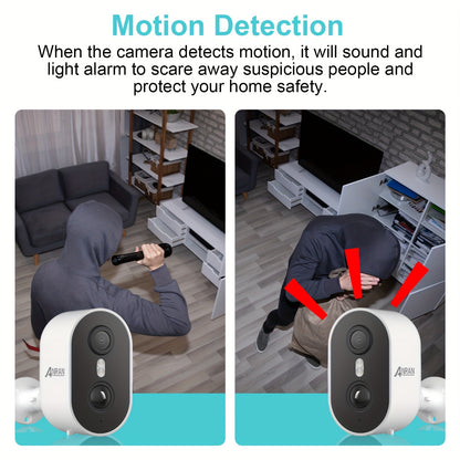 Beveiligingscamera – Camerabewaking – Buitencamera – IP-camera – Bewakingscamera – 3MP Full-Color Nachtzicht – Zonne-energie Met Menselijke Detectie