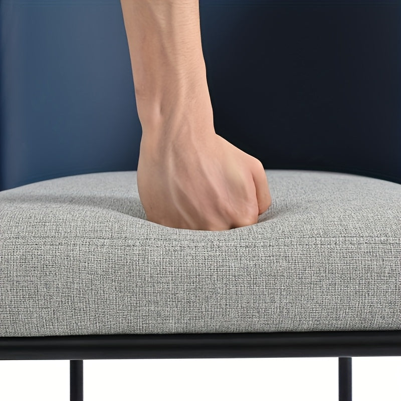 Eetstoel – Eetkamerstoel – Kuipstoel – Stoel – Kinderstoel – Modern Design – Gemakkelijk Schoon Te Maken – Stevige Zwarte Poten – Grijs Met Gouden Accenten