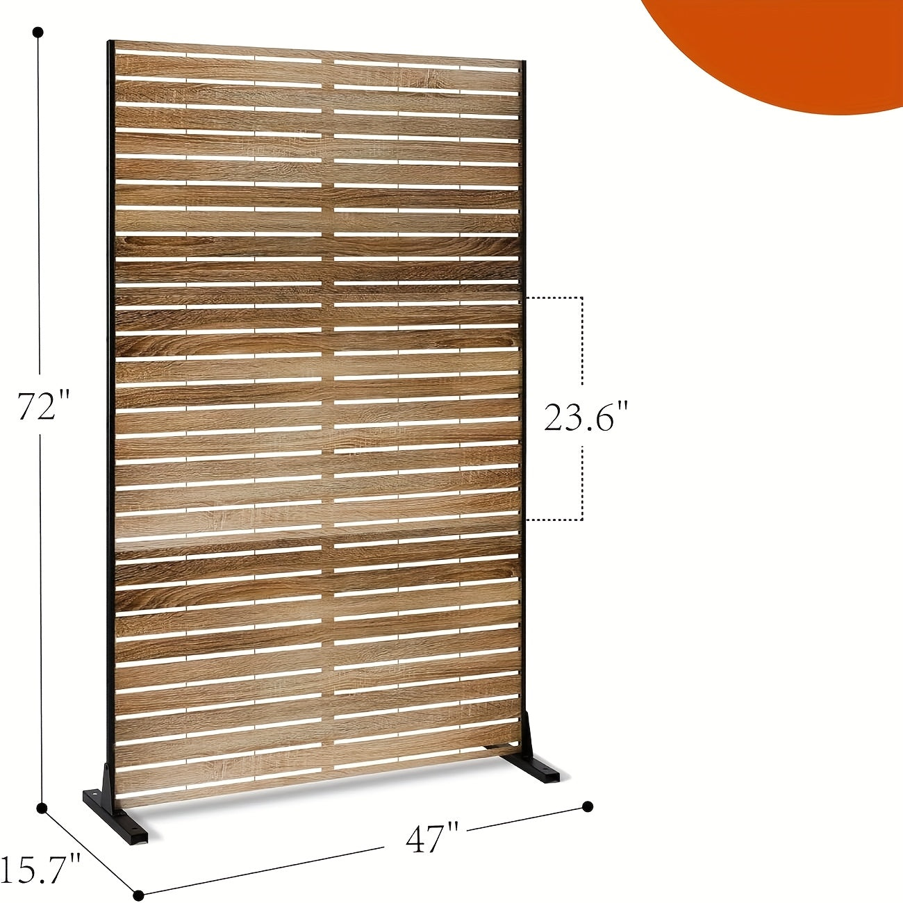 Buitenafscheiding – Tuinscherm – Privacy Scherm – Balkonwand – Scheidingswand – Metalen Vrijstaand Paneel – Gegalvaniseerd Staal – 182,88 x 119,38 cm – Weerbestendig & Eenvoudige Montage