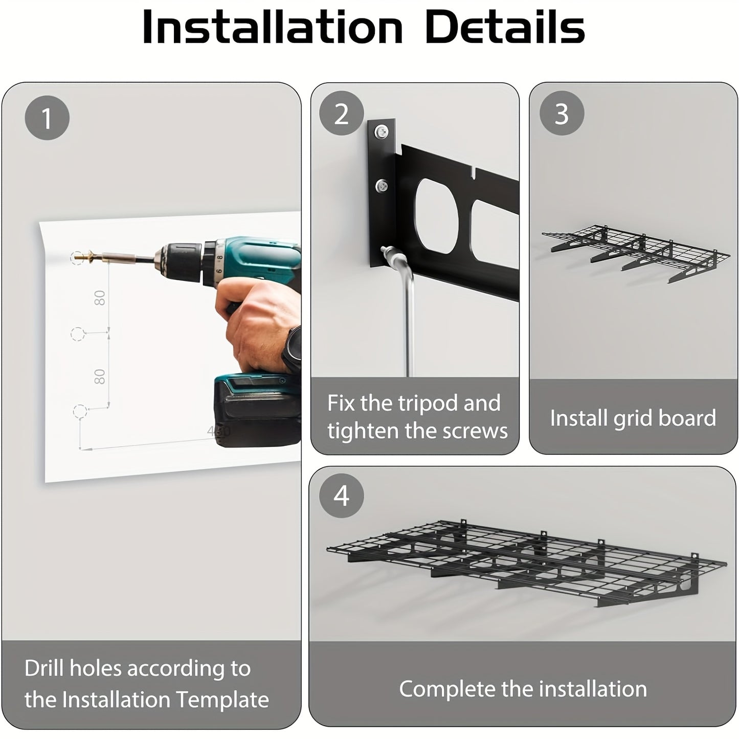 Garagerek – Opbergrek – Wandplank – Stellingkast – Opbergkast – Metaal – 60,96x182,88 cm – 362 kg Draagkracht