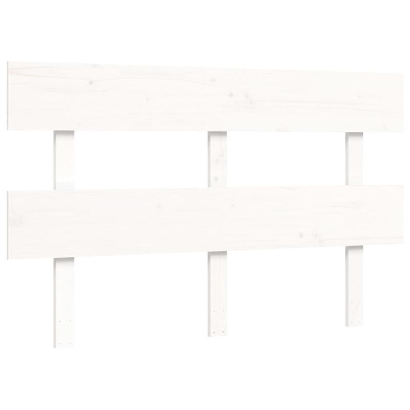 White Wooden Bed Frame 120x200cm - Contemporary Minimalist Design with Headboard, Easy Assembly, Durable & Removable, Perfect for Modern Bedroom Decor, Bedroom Furniture, Sleek Headboard, Sturdy Construction