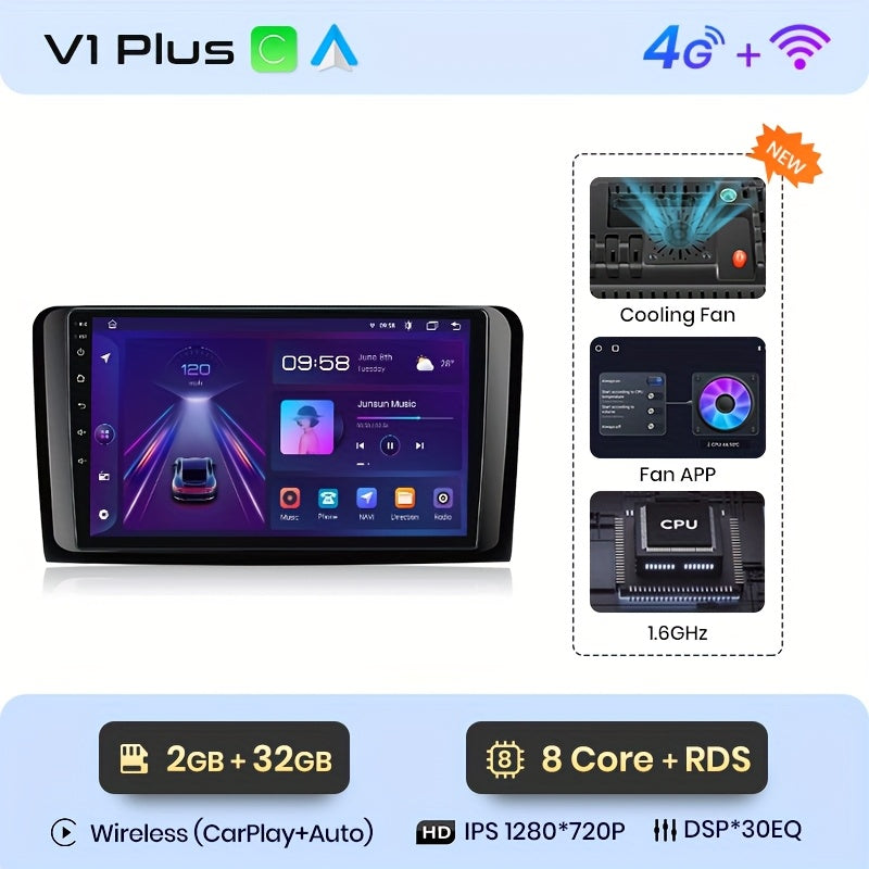 2-DIN Android Autoradio – Multimedia Speler – Multimedia Systeem – GPS Navigatie – Auto Radio – 9 Inch IPS Scherm – 4G Verbinding & Draadloze Android Auto