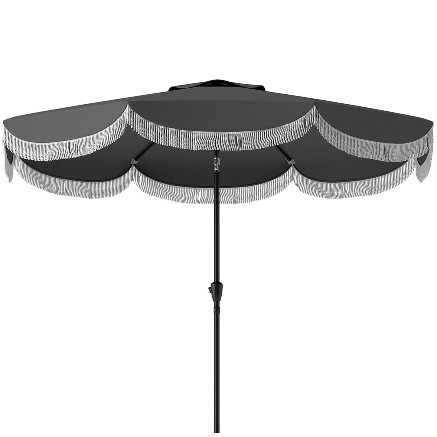 Parasol – Stokparasol – Balkonparasol – Tuinparasol – Zweefparasol – Ø269 cm – UV Bescherming UPF 30+ – Kantelbaar Donkergrijs