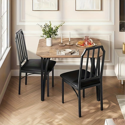 Eethoekset – Eettafelset – Eetkamerset – Keukenset – 2-Persoons Set – Compact Ronde Tafel – PU Zachte Kussens