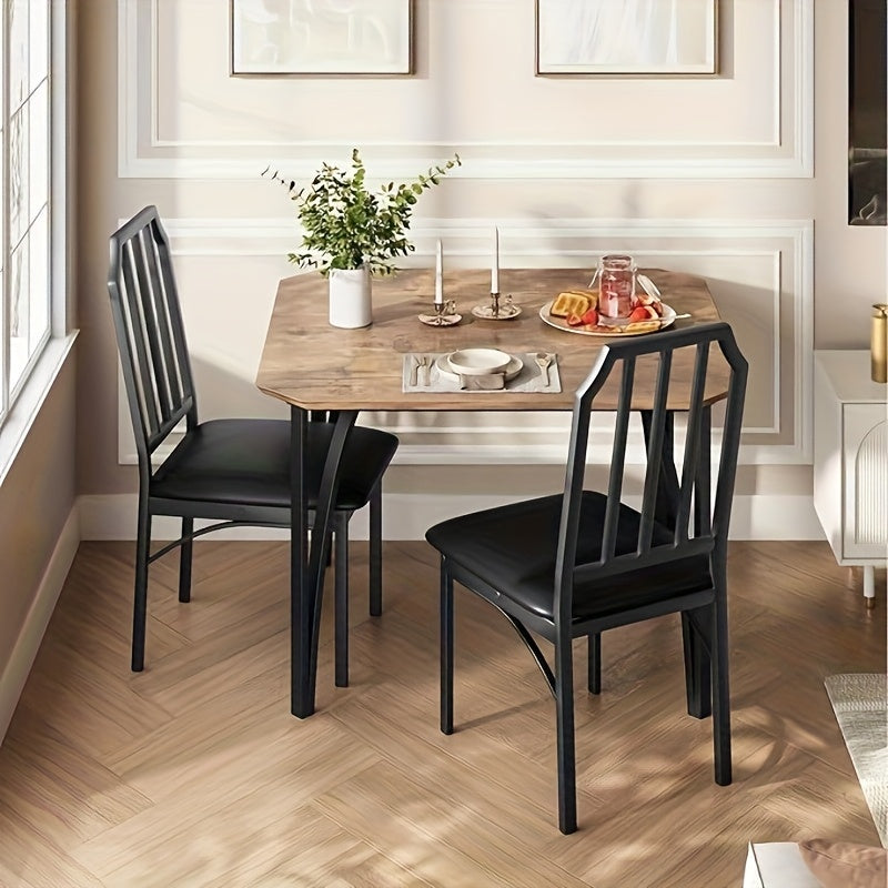 Dining Table for 2 with Ultra Comfortable PU Cushion,  Table and Chairs Set of 2 Chairs for Home Kitchen, Apartment, Dining Room Tables For Small Spaces, Farmhouse Dining Table, Little Table For Kitchen, Table For Living Room