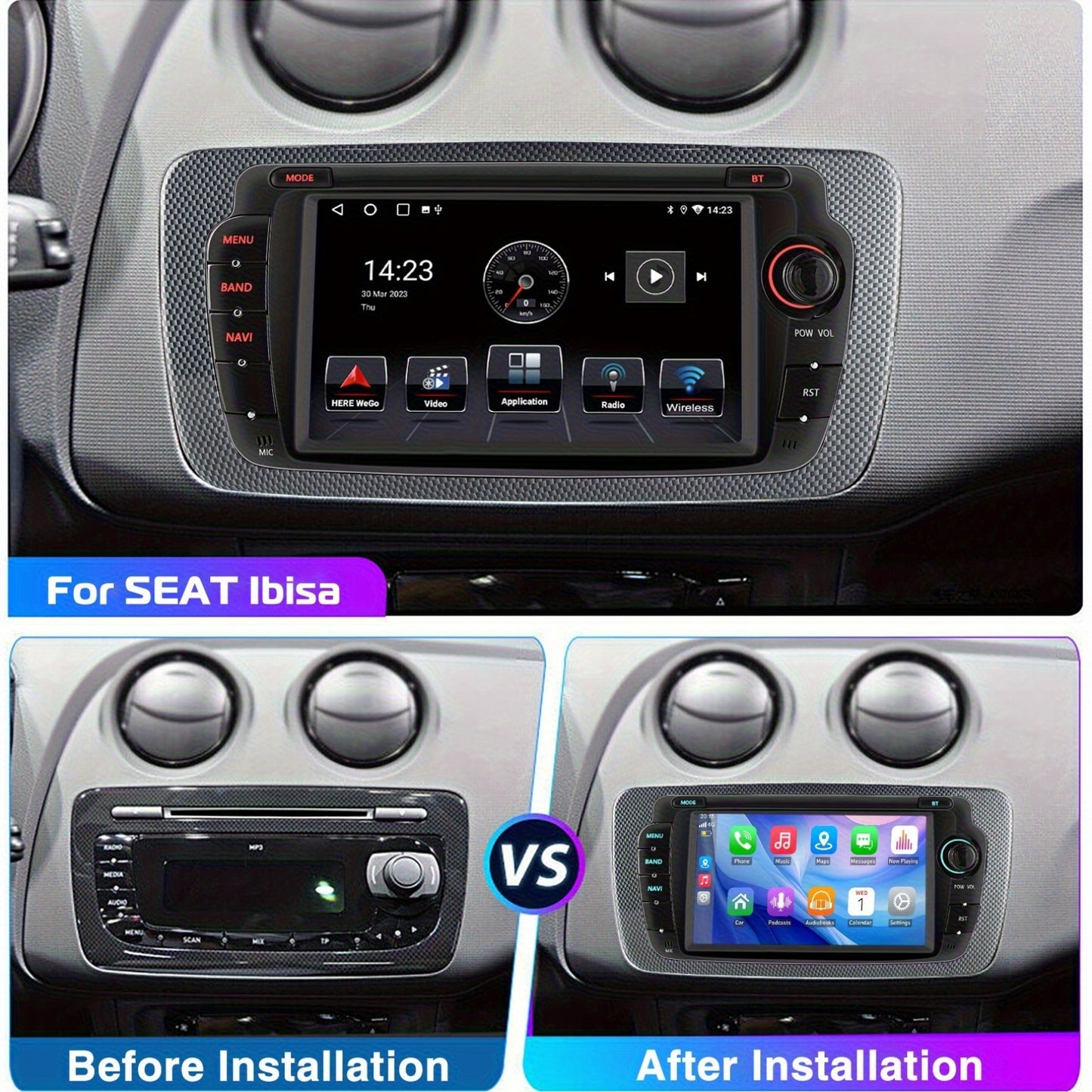 Android 14 Autoradio – Multimedia Speler – Navigatiesysteem – Touchscreen Radio – Android Car Stereo – 7-Inch HD Scherm – Canbus Ondersteuning – DAB+ & AHD Camera Variant