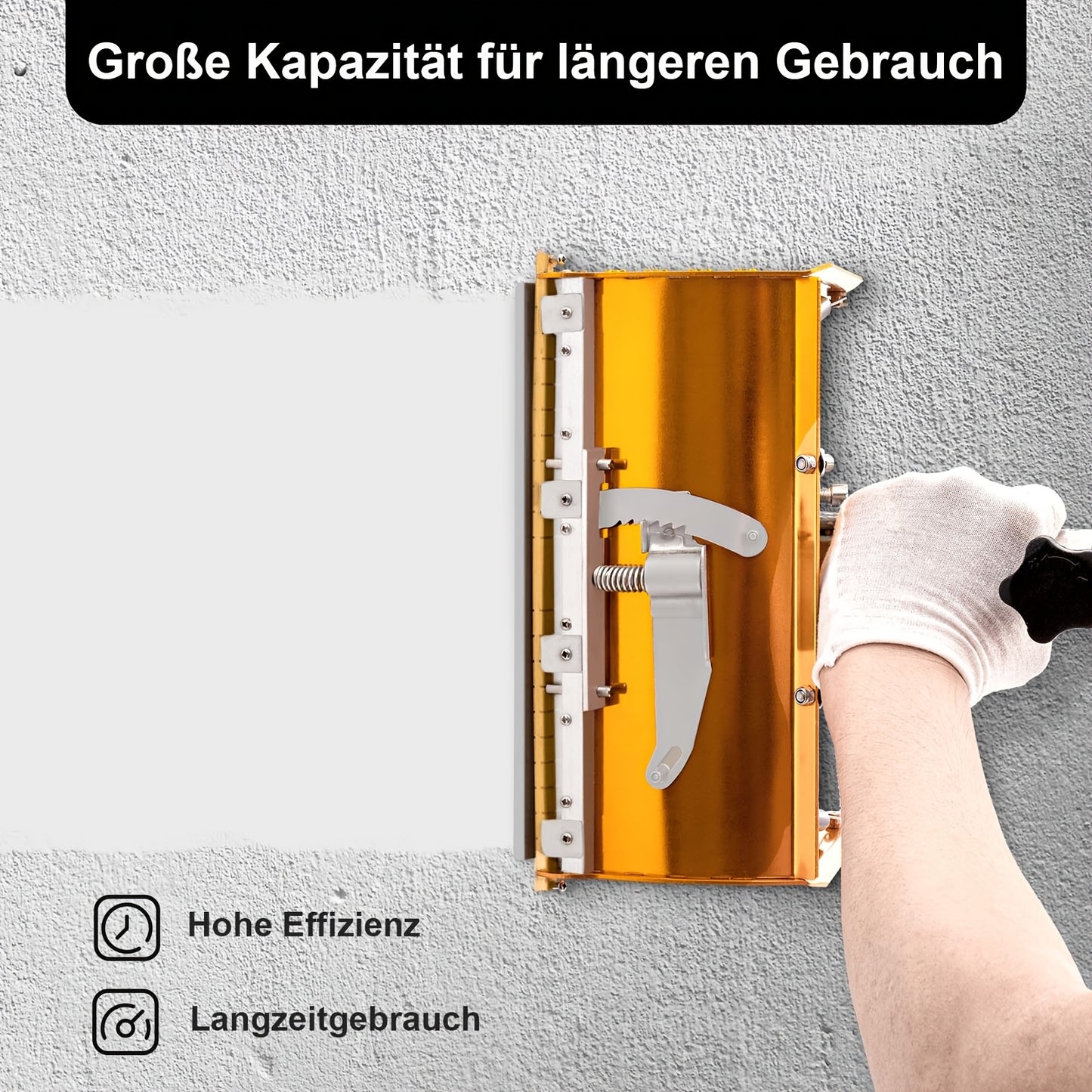 Verstelbaar Stucgereedschap – Afwerkspaan – Plamuurspaan – Pleisterspaan – Taping Tool – Aluminium Aluminium Alloy – Verstelbare Steel 102-163 cm – Lekvrije Putty Box 26 cm