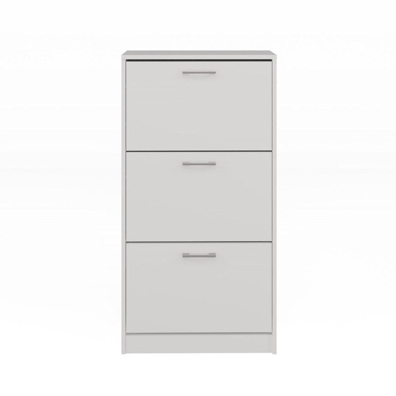 Schoenenkast – Schoenenrek – Schoenenopberger – Halmeubel – Opbergkast – Wit – Gelamineerd Materiaal – 2 Laagse Kunststof Manden