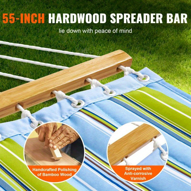 Dubbele Hangmat – Staande Hangmat – Draagbare Hangmat – Tuin Hangmat – Strand Hangmat – Stalen Frame – Inclusief Kussen