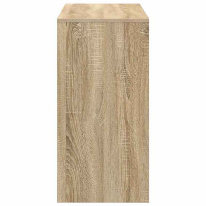 Bureau – Bureautafel – Computertafel – Schrijftafel – Werktafel – Sonoma Eiken – 90x37,5x75 cm – Met 3 Lades en Open Plank – Stevig Houtcomposiet Met Natuurlijke Houtstructuur