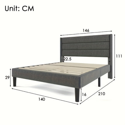 Bedframe – Bedframe zonder montage – Ledikant – Slaapbank – Platformbed – Modern minimalistisch design – Duurzaam bamboe – Ruimtebesparend en direct gebruiksklaar