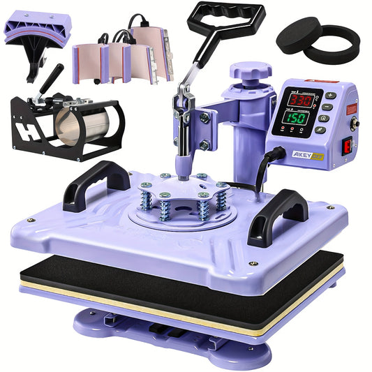 Transferpers – Hittepers – Heat Press – Warmte Persmachine – Textielpers – 38,1x30,48 cm – 8-in-1 Multifunctioneel – 360° Swing-Away Design