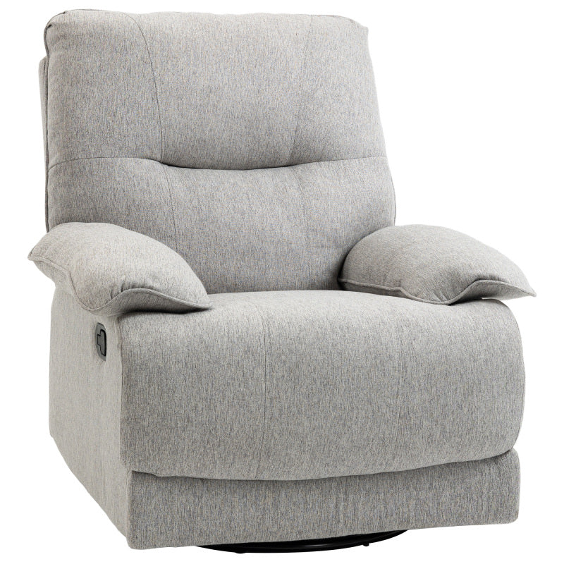 Relaxfauteuil – Relaxstoel – TV Stoel – Draaifauteuil – Ligstoel – Kantelbare Rugleuning – 360° Draaibaar – Uitklapbare Voetensteun – Veersysteem Met Comfortabele Zitting