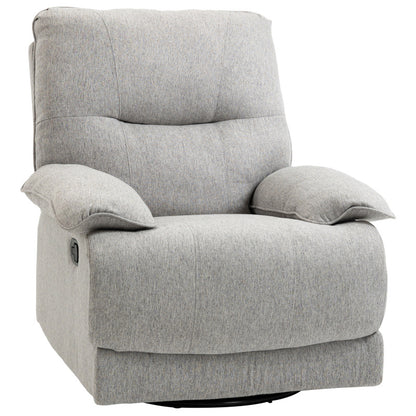 Relaxfauteuil – Relaxstoel – TV Stoel – Draaifauteuil – Ligstoel – Kantelbare Rugleuning – 360° Draaibaar – Uitklapbare Voetensteun – Veersysteem Met Comfortabele Zitting