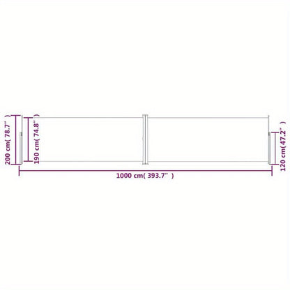 Uitschuifbare Windscherm – Windscherm – Windschutzelement – Tuinscherm – Balkonbescherming – 100 Cm Uitgeschoven – Metalen Frame - Rood