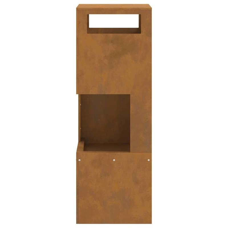 Draagbare Vuurkorf – Vuurschaal – Buitenhaard – Mini Fireplace – Buitenkachel – Compact 35cm – Duurzaam Metalen Design – Bruin
