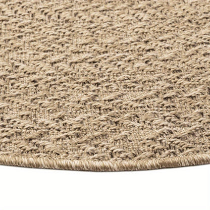 Buitentapijt – Buitenmat – Vloerkleed – Tuintapijt – Outdoorkleed – Rond – Polypropyleen Jute Look – 200 cm Diameter – UV-bestendig