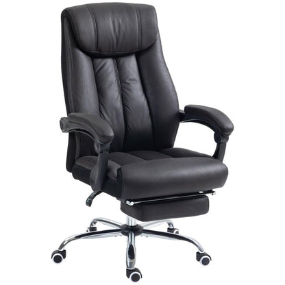 Bureaustoel – Ergonomische Stoel – Office Chair – Draaistoel – Bureaustoelen – Verstelbare Rugleuning 145° – Metalen Frame – Max. 120 kg – Zwart