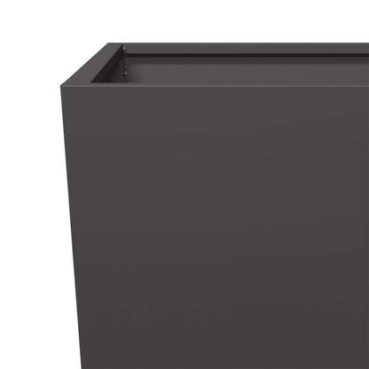 Plantenbak – Bloembak – Plantenpot – Bloempot – Zwarte Stalen Set – 45x45x75 cm – Robuust & Weerbestendig