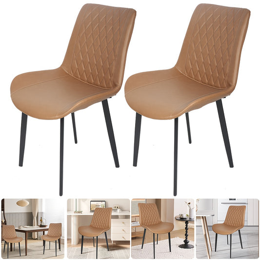 Set van 4 Eetkamerstoelen – Gestoffeerde Lounge Stoelen met Metalen Poten – Modern Design voor Woonkamer, Eetkamer en Keuken