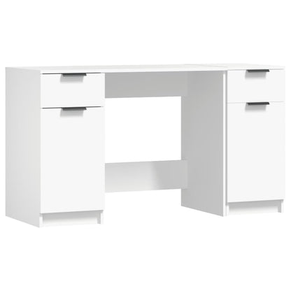 Bureau – Schrijftafel – Werkplekmeubel – Kantoortafel – Betongrijs – Stevig Hardhout – Ruime Opbergruimte