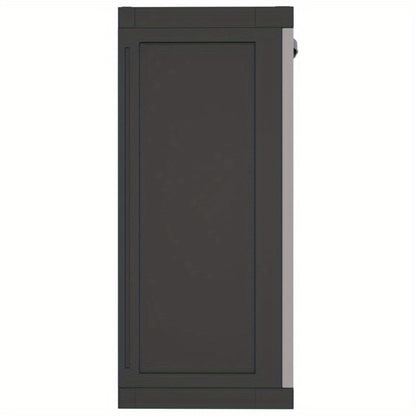 Tuinkast – Tuinberging – Opbergkast – Bergkast – Schuurkast – Grijs en Zwart – Compact Formaat 65x37x85 cm – Duurzaam Materiaal PP en RVS