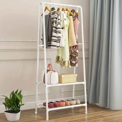 Kledingrek – Garderoberek – Kapstok – Kledingstandaard – Opbergrek – Vrijstaand – Metaal – Met Schoenenrek – 160 cm Hoog – Stevig Gepoedercoat Staal