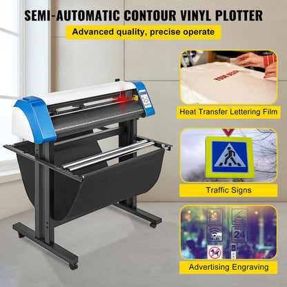 Vinyl Snijplotter – Snijmachine – Contourplotter – Stickerprinter – Labelsnijder – Geïntegreerde Optische Sensor – Snijbreedte 78 cm – Variant 119