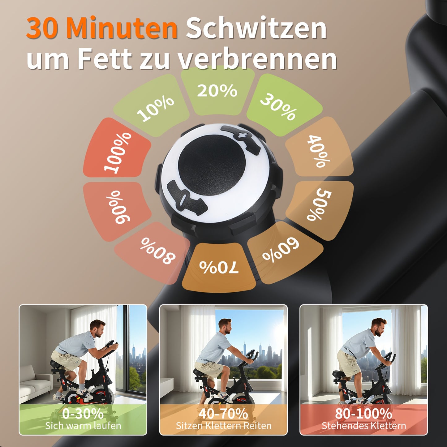 Hometrainer – Fitnessfiets – Spinbike – Exercycle – Indoor Bike – Stil Belt-Driven Systeem – 150 kg Draagvermogen