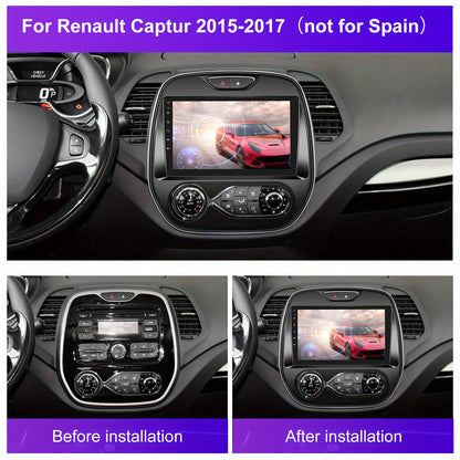 Multimedia Unit Renault Captur – Auto Radio – Navigatiesysteem – Touchscreen – Carplay Android Auto – 9 Inch Scherm – Draadloze CarPlay & AHD Achteruitrijcamera – Android 15 Systeem 2GB+64GB