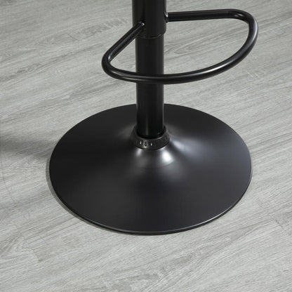 Set of 2 bar stools, height-adjustable, including footrest, 46.5cm x 50cm x 108cm, black + brown,  Vintage Aesthetic, Classic Design, Heightadjustable Stools, Swivel Stools, Bar Owners, Apartment Dwellers
