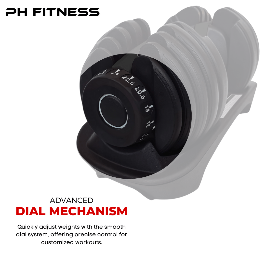 Verstelbare Dumbbell – Verstelbare Halter – Dumbbell Set – Gewichtenset – Smart Dumbbells – 15 Gewichtsniveaus van 2,5 tot 24 kg – Compact & Ruimtebesparend
