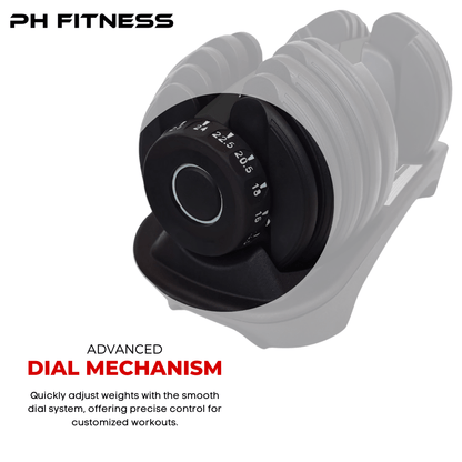 Verstelbare Dumbbell – Verstelbare Halter – Dumbbell Set – Gewichtenset – Smart Dumbbells – 15 Gewichtsniveaus van 2,5 tot 24 kg – Compact & Ruimtebesparend