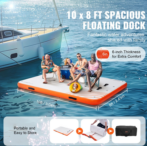 Waterhangmat - 8x5ft - multifunctionele opblaasbare hangmat - makkelijk mee te nemen - relaxed in het water liggen - geniet van de zon, in het koele water - QUORE