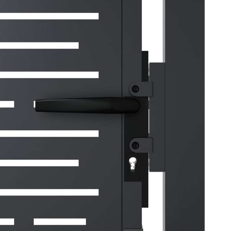 Metalen Tuinpoort – Tuinafscheiding – Tuintor – Brug – Tuinhek – Antraciet – Duurzaam Weerbestendig Metaal – 104x104 cm Modern Verticale Spijlen